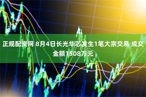 正规配资网 8月4日长光华芯发生1笔大宗交易 成交金额1508万元