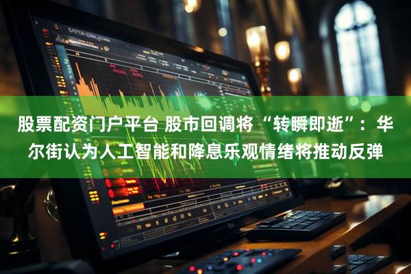 股票配资门户平台 股市回调将 “转瞬即逝”：华尔街认为人工智能和降息乐观情绪将推动反弹