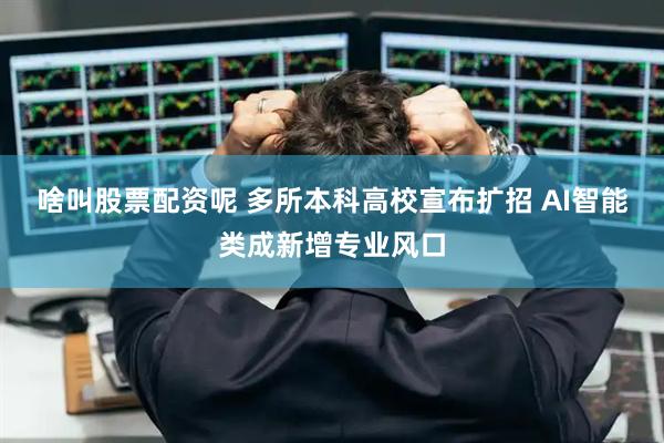 啥叫股票配资呢 多所本科高校宣布扩招 AI智能类成新增专业风口
